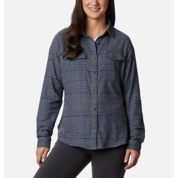 Columbia Pine Street Stretch Flannel, Camisa Grises Para Mujer | 240765-MYH